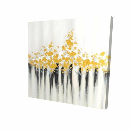 FONDO 12 x 12 in. Abstract Gold Flowers-Print on Canvas FO2772119